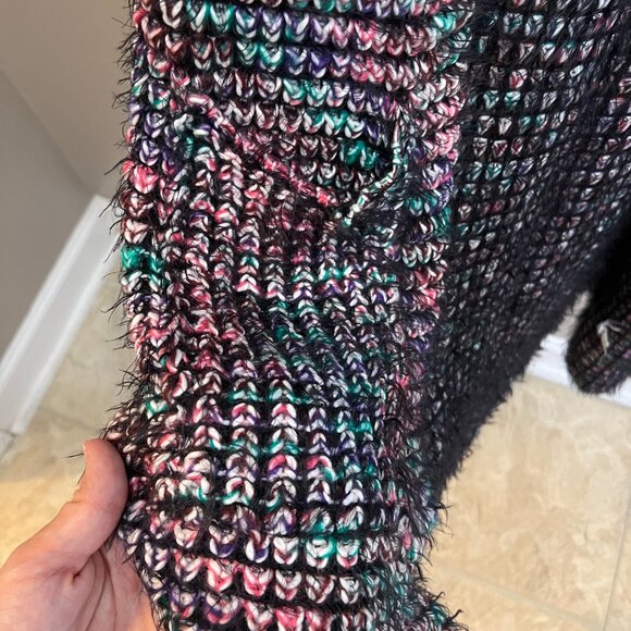 Reserved YFL Multi-Color Textured Knit Duster Cardigan - Picture 3 of 6